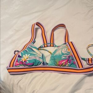 Target Multicolor Striped Bikini Top